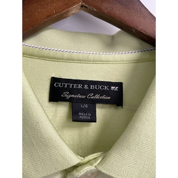 Cutter & Buck Mens Light‎ Green Short Sleeve Polo Shirt - Size L - Picture 3 of 7
